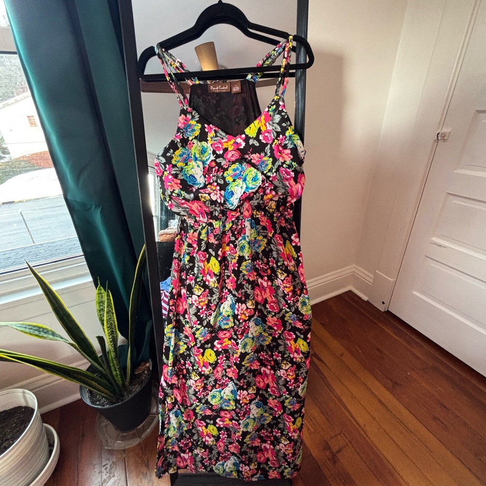 Speed Control Black Floral Dress